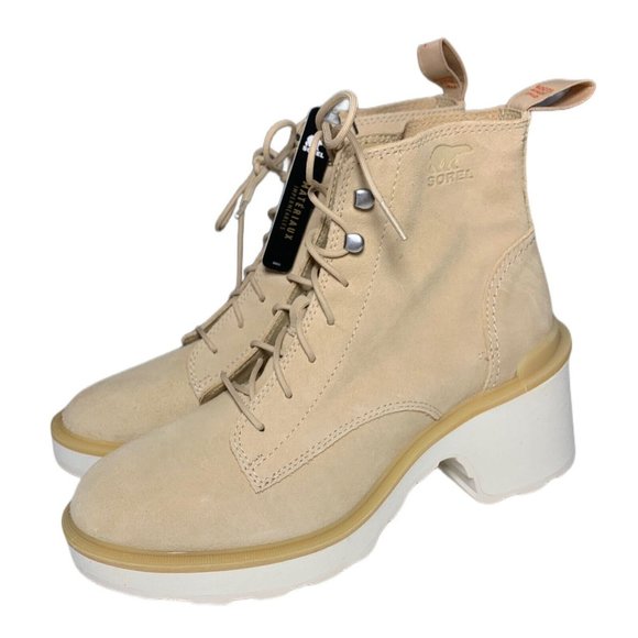 Sorel Women's Hi-Line Heel Lace Boot - Ceramic, Chalk, US Size 9 - Picture 4 of 7